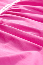 Load image into Gallery viewer, Strawberry Pink Ric Rac Colorblock Flutter Sleeve V Neck Tiered Dress
