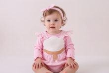 Load image into Gallery viewer, Pink cotton applique bubble