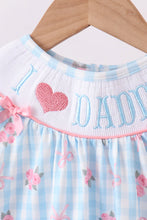 Load image into Gallery viewer, I love DADDY smocked ruffle dress