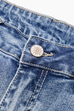 Load image into Gallery viewer, Dusk Blue High Rise Ripped Distressed Hem Flared Jeans
