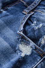 Load image into Gallery viewer, Blue Distressed Flare Jeans
