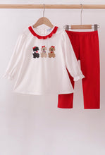 Load image into Gallery viewer, Little Girls Puppy Bow Outfit Set
