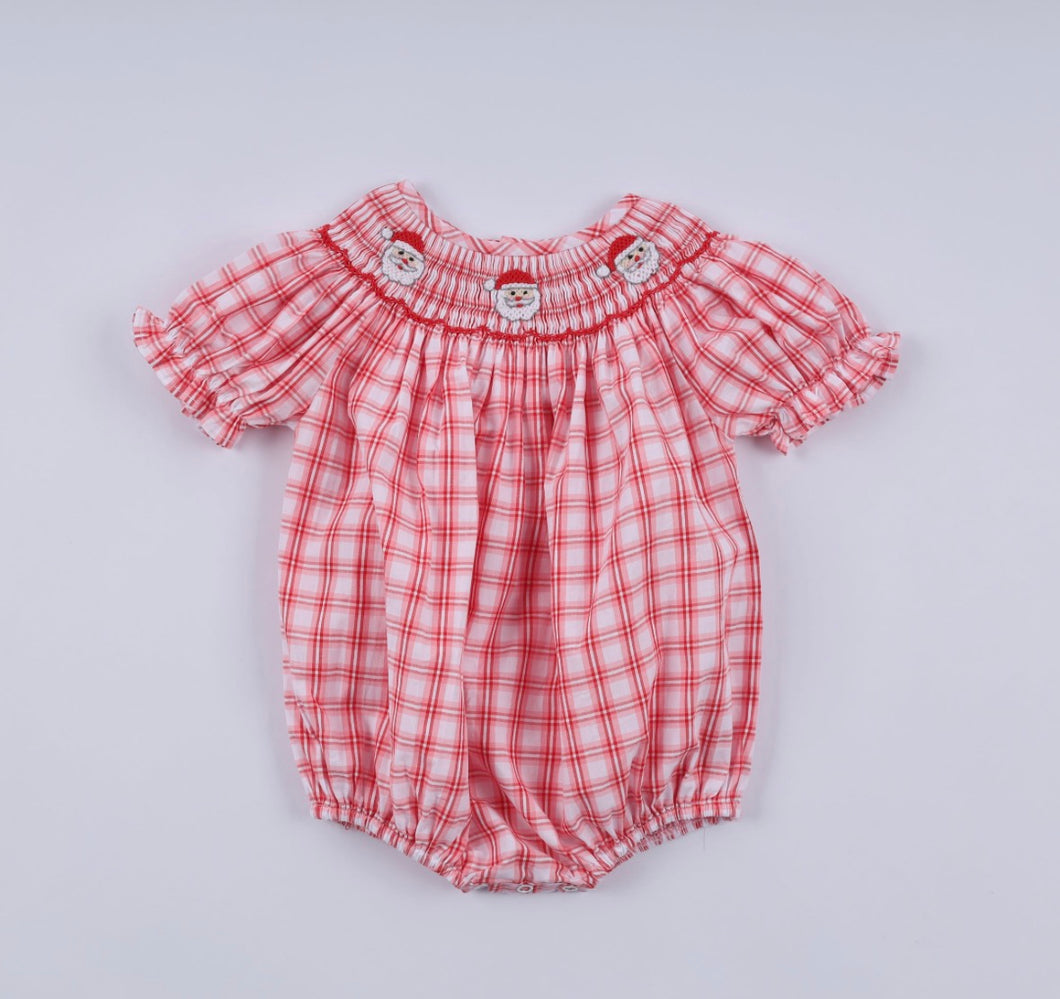 Santa smocked bubble