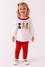 Load image into Gallery viewer, Little Girls Puppy Bow Outfit Set
