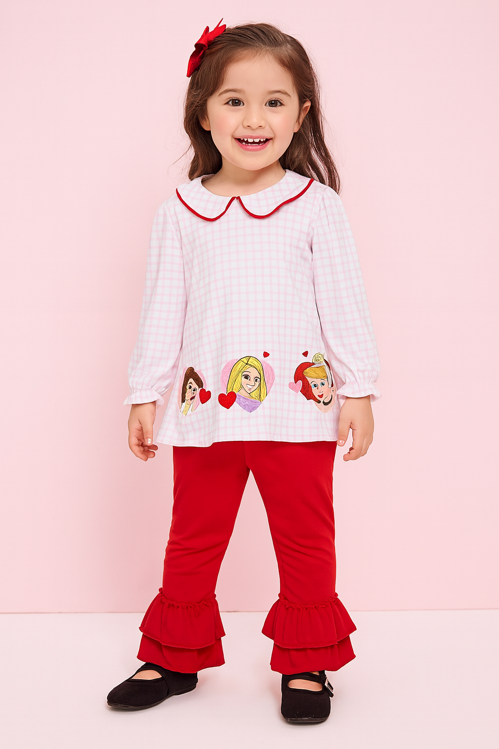 Girls Princess embroidery Outfit Set