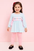 Load image into Gallery viewer, Hearts &amp; bows french knot pants set
