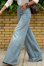 Load image into Gallery viewer, Dusk Blue Acid Wash Extra Wide Leg High Waist Long Jeans

