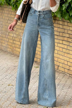 Load image into Gallery viewer, Dusk Blue Acid Wash Extra Wide Leg High Waist Long Jeans
