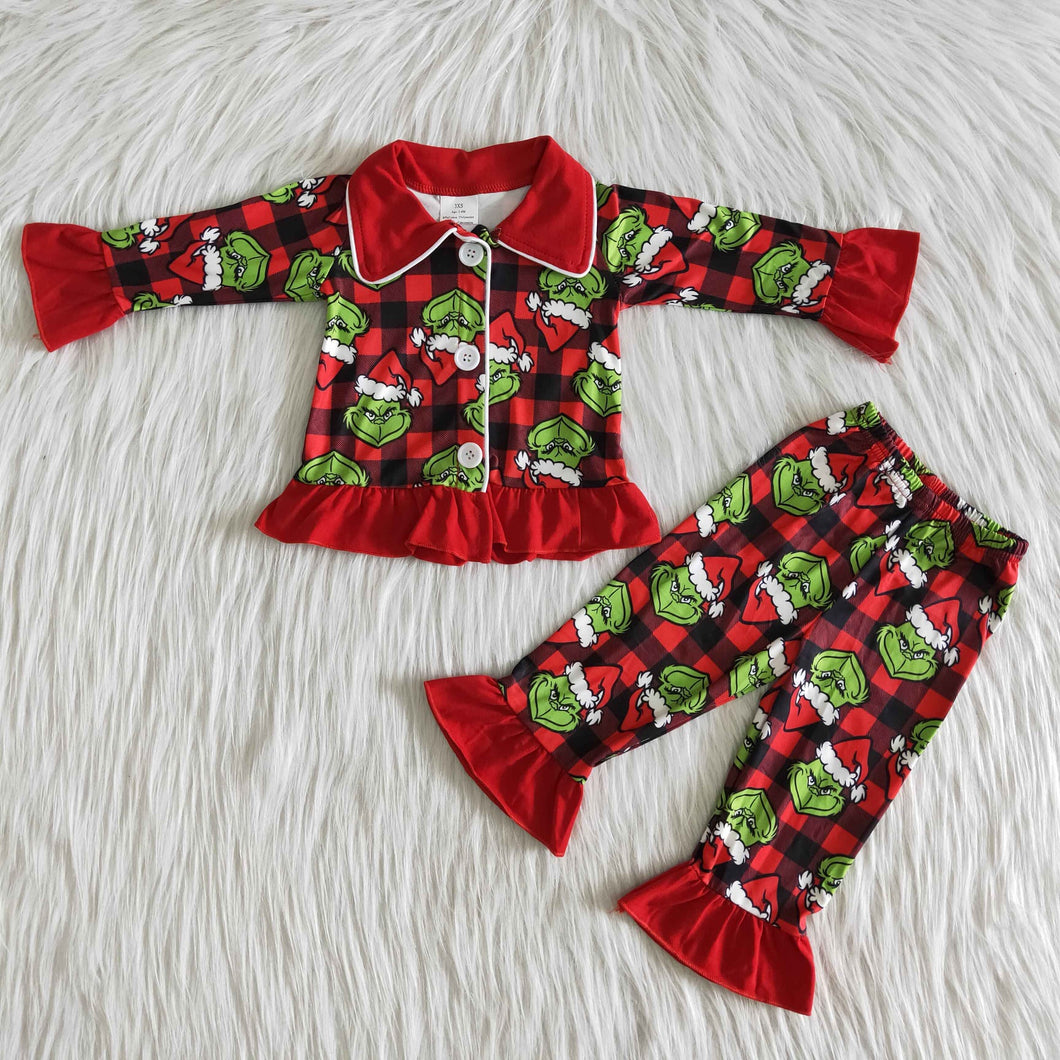 Girl buffalo plaid pajamas