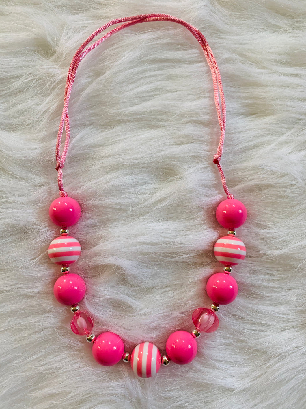 Pink bubblegum necklace
