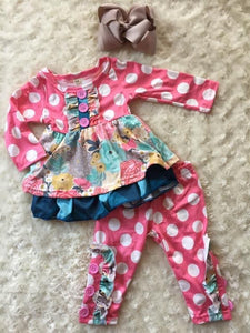 Pink floral set