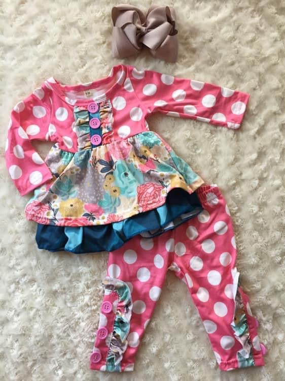 Pink floral set