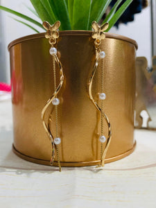 Twist waterfall earrings