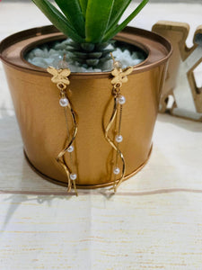 Twist waterfall earrings