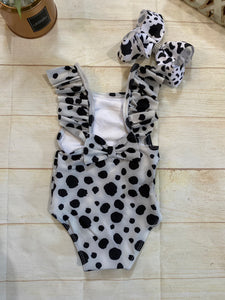 cow print swim suit