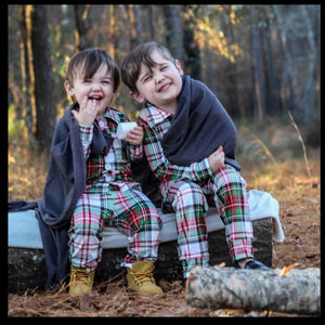 Boy plaided pjs
