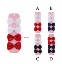 Load image into Gallery viewer, SEQUIN 4PC HAIR BOW

