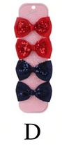Load image into Gallery viewer, SEQUIN 4PC HAIR BOW
