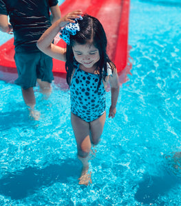 cow print swim suit