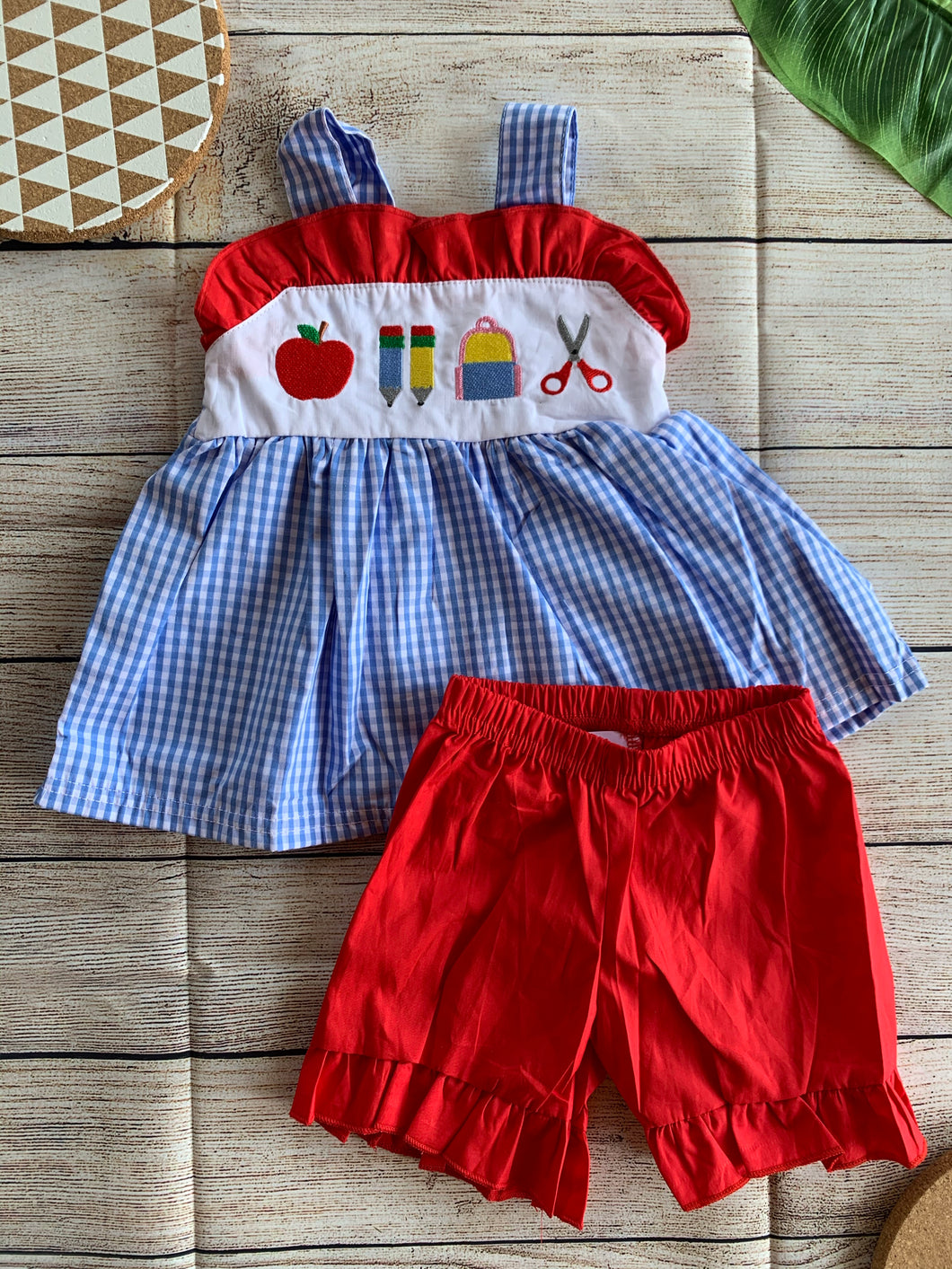 Girl school short set