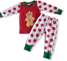 Load image into Gallery viewer, Girl Ginger bread pajamas
