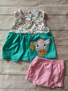 Cow diaper set