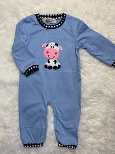 Boy cow romper