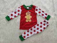 Load image into Gallery viewer, Girl Ginger bread pajamas
